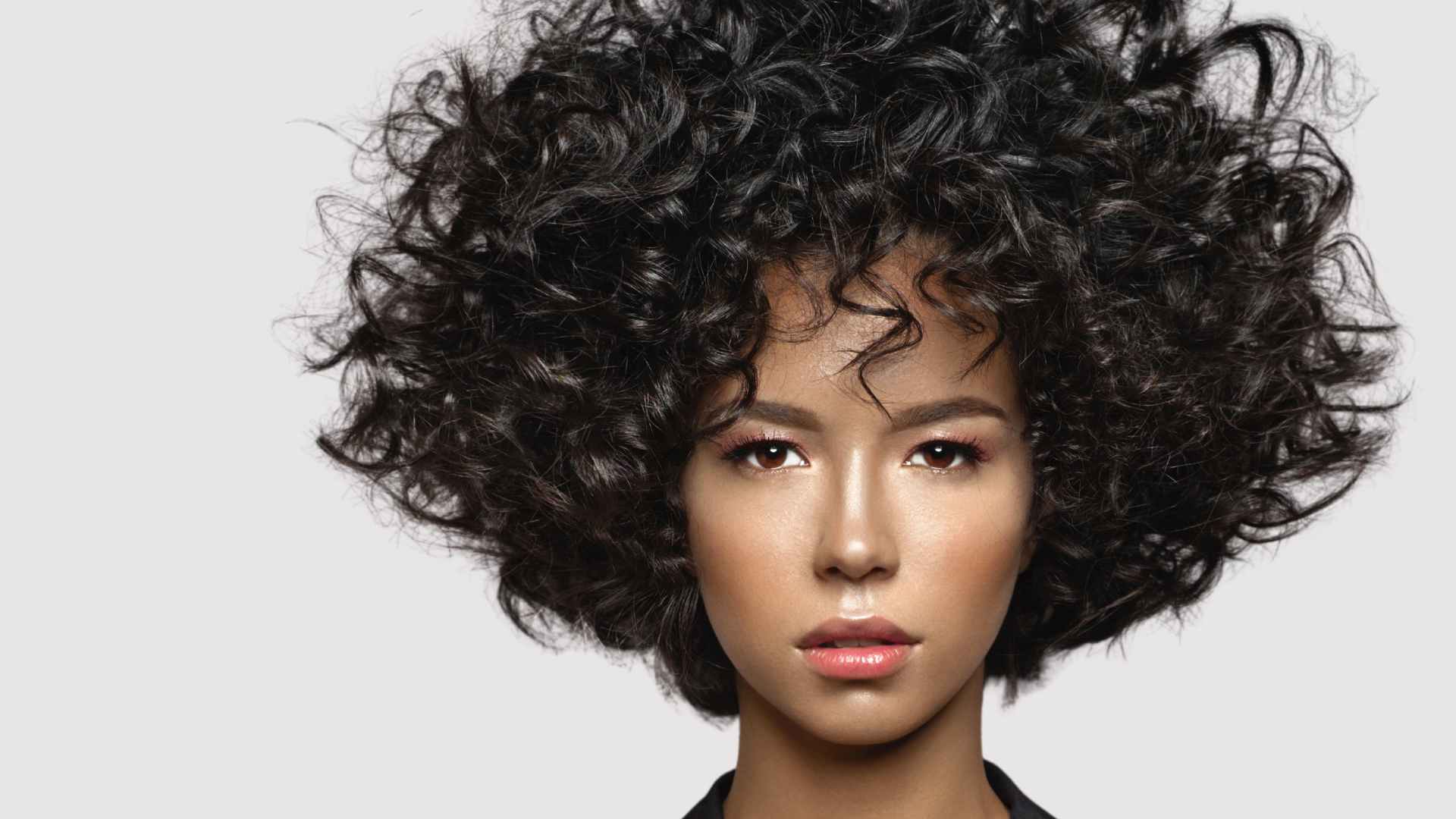 Female curly hair
