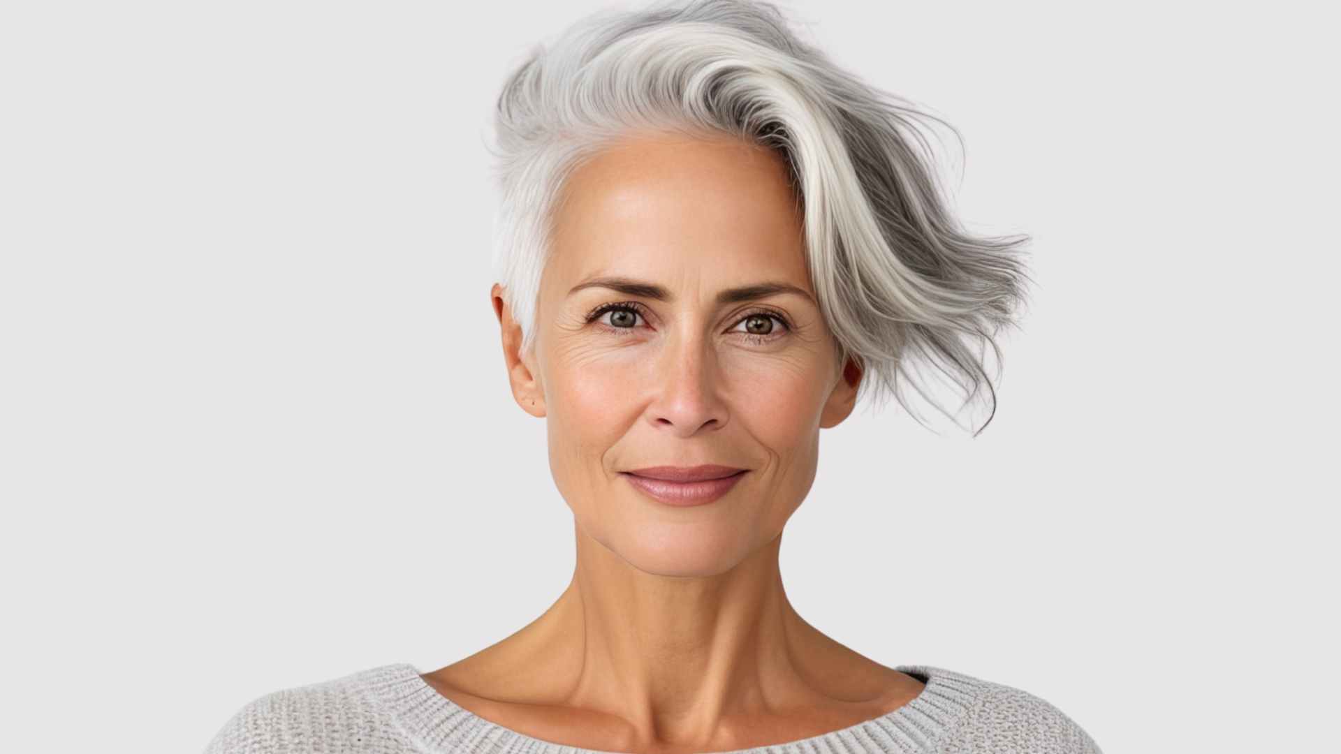 Smooth, Shiny Grey Hair