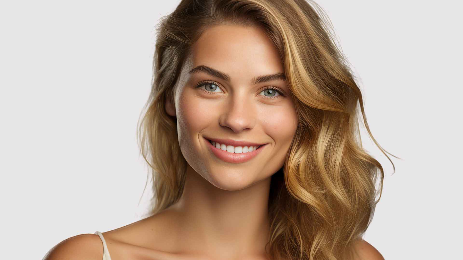 Split Ends: Model with long blonde hair, smiling